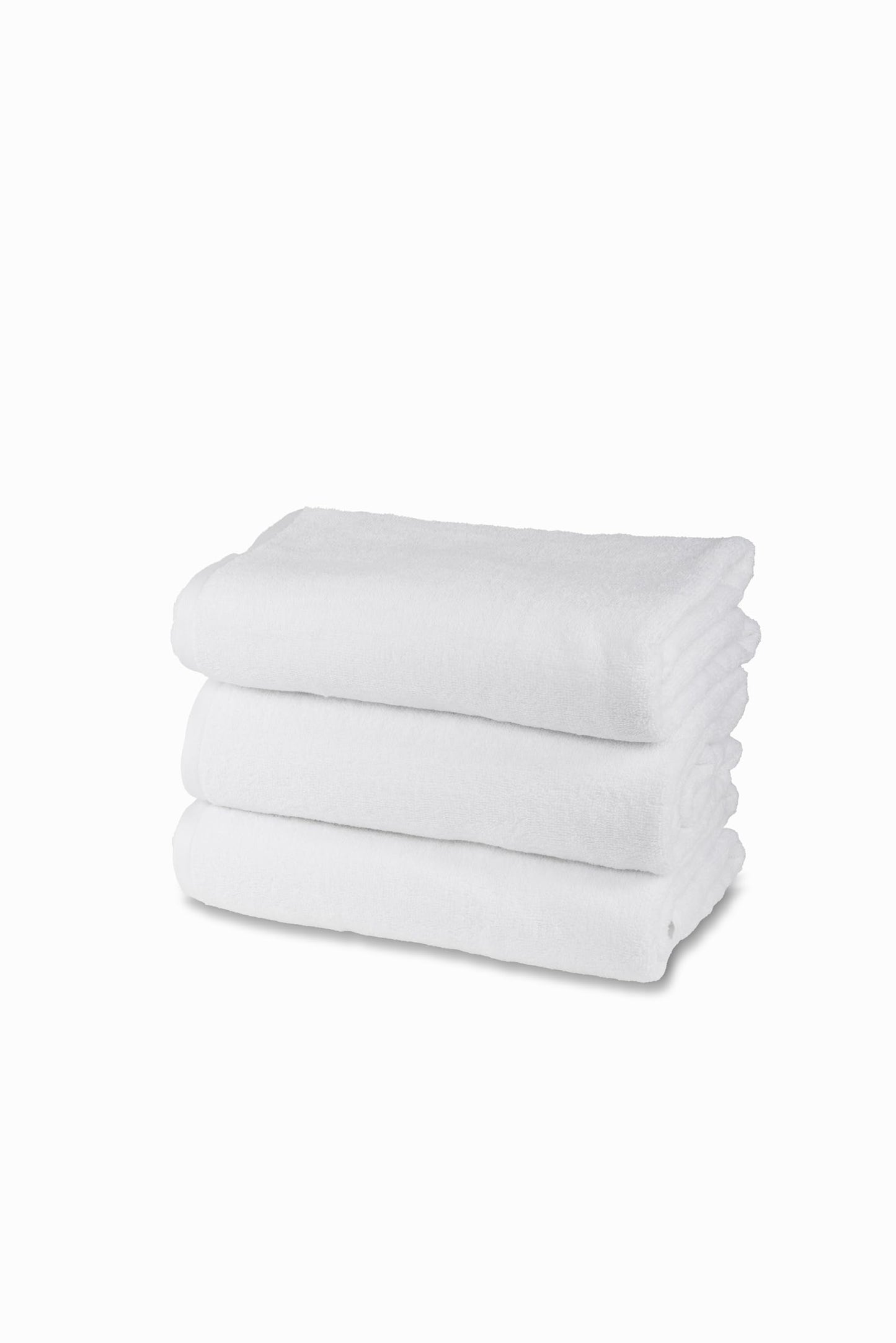 HH HERMET HOTELLERIE 100% Cotton Terry Bath Towel Set, 3 Face Towels, Pack of 3, 60 x 100 cm, 450 g/m?, Double Twisted, Ideal for B&B and Hotel,