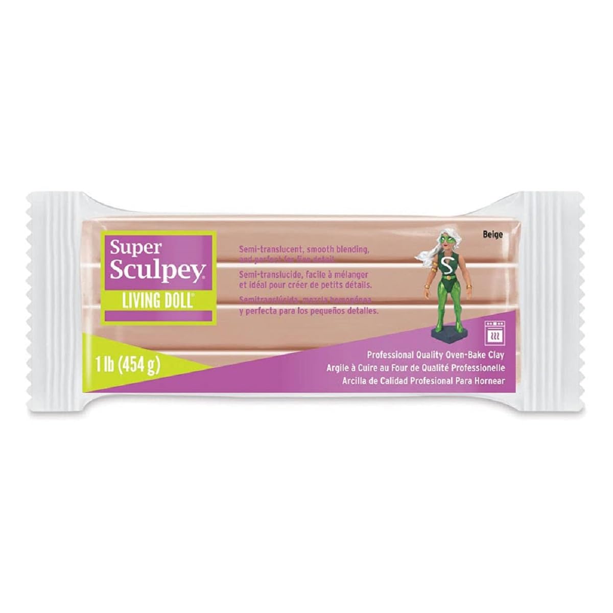 Sculpey Super Sculpey 1lb/ 454g Living Doll (Beige)