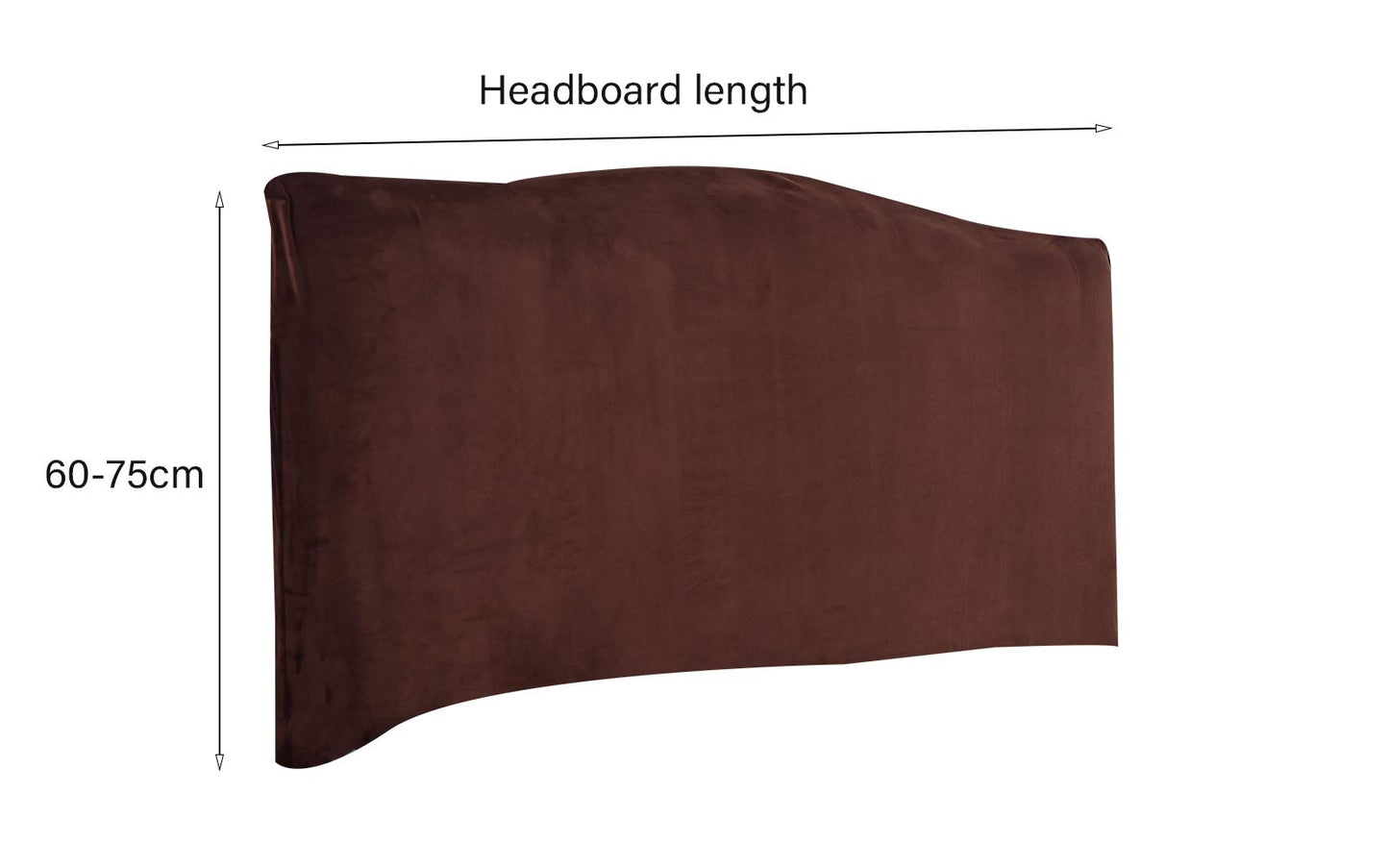Meigeh Bed Headboard Cover Velvet Headboard Slipcovers Stretch Headboard Protector Headboard Cover for single double king size beds Beige yellow