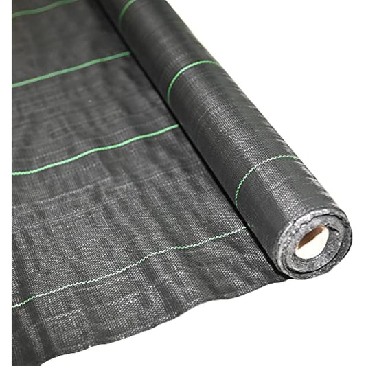 Ram® Heavy Duty Weed Fabric Control 2M X 5M Weed Control Fabric Ground Cover Membrane UV Stabilised Weed Fabric For Patios Garden Flower Beds Landscaping (2M X 5M)