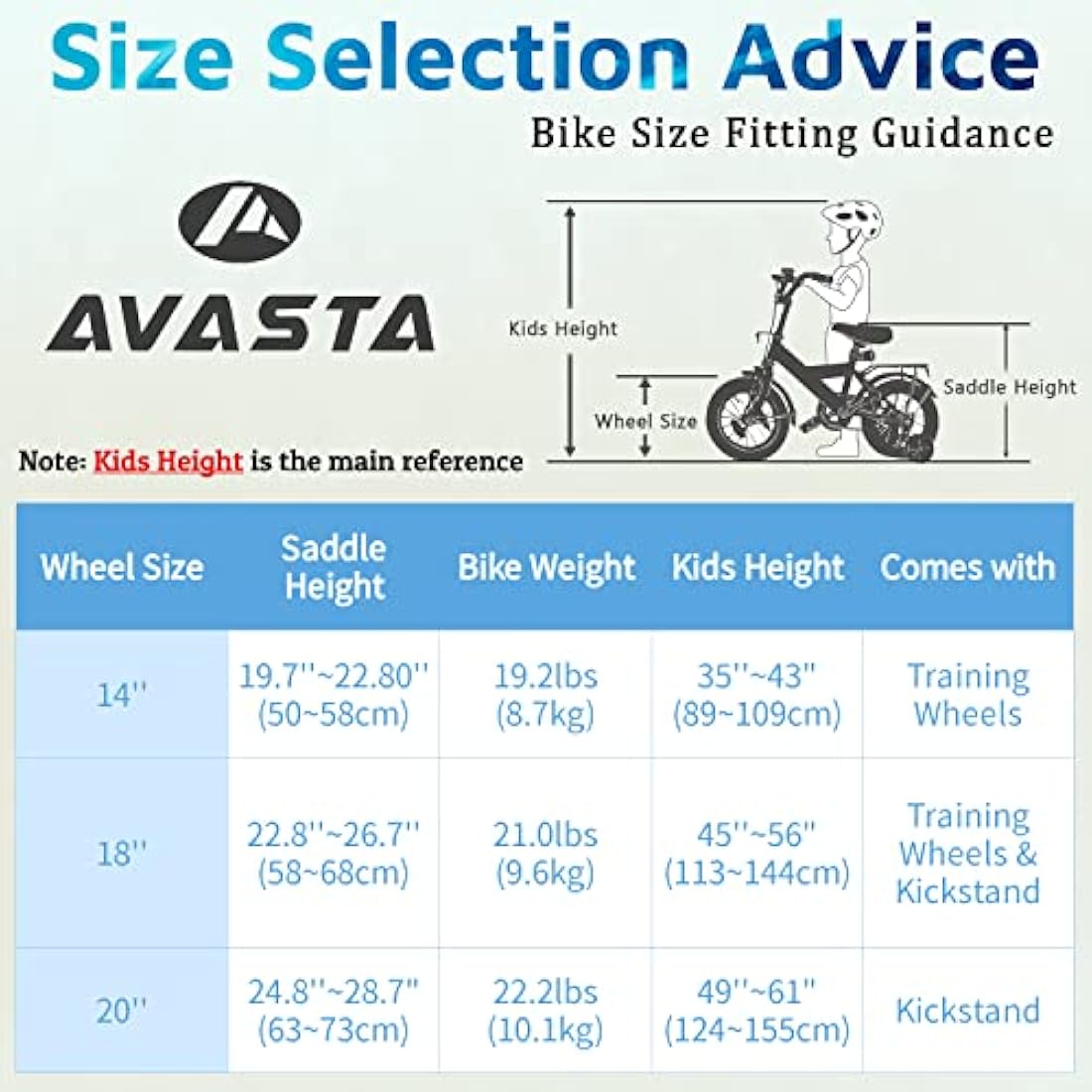 AVASTA Bilbo 18 20 inch Kids Bike for 5-10 Years Old Boys Girls with Kickstand & Dual Handbrakes Adjustable Seat, Multiple