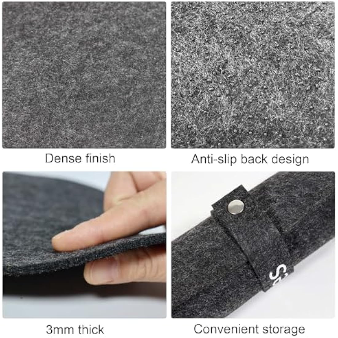 DawnTrees 120x50 cm Desk Mat,Felt Desk Pad Protector,Office Felt Desk Mat, Keyboard Pad, Extra Large Mouse Pad…(Dark Grey