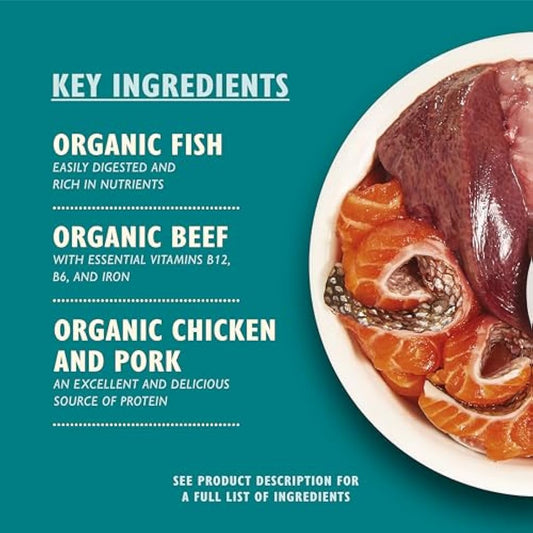 Lily's Kitchen Made with Natural Ingredients Adult Wet Paté Cat Food Tray Organic Fish Grain-free recipe 19 x 85g