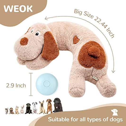 WEOK Heartbeat toy for Puppy, Puppy Toys for Dogs Anxiety Relief Behavioral Aid, Dog Plush Toy with Heartbeat for Dogs Cats Pets Separation Anxiety Calming