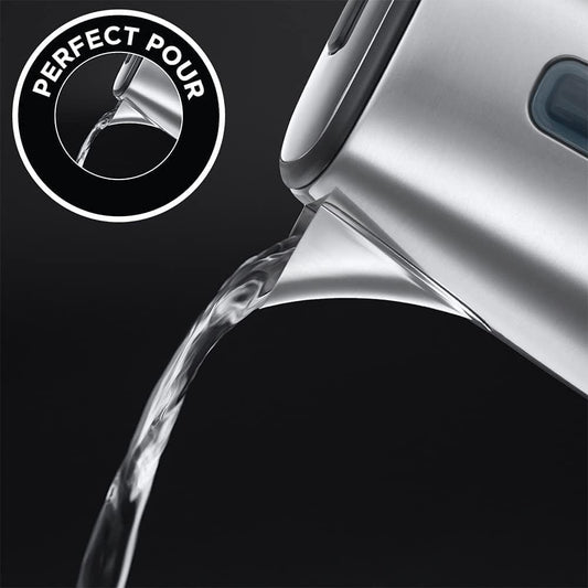 Russell Hobbs Eclipse Stainless Steel & Midnight Blue Ombre 1.7L Electric Cordless Kettle (Quiet & Fast Boil 3KW, Removable washable anti-scale
