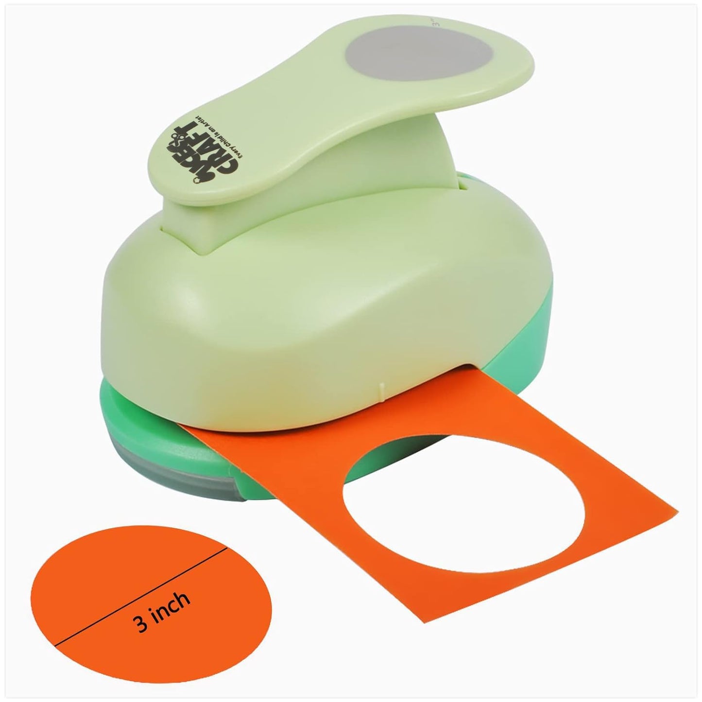 UCEC 3 Inch Circle Paper Punch - Large Hole Craft Punch for Scrapbooking, Cards, DIY Arts, Fun Projects and Back to School Supplies