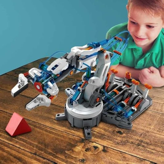 CONSTRUCT & CREATE Hydraulic Robot Arm DIY STEM Build Your Own Project Kit Set