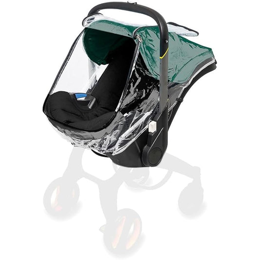 Cysocool Baby Car Seat Stroller Rain Cover Compatible with Doona Stroller Car seat, Waterproof Stroller Weather Shield with Easy Access Zipper, Baby Carrier Cover Rain Shield Car Seat Accessory