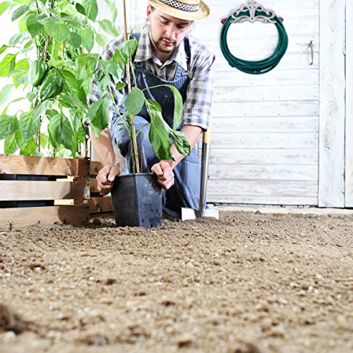 Relaxdays Wall-Mount Hose Reel, Antique Style, Garden Shed Storage Rack, Cast Iron, HxWxD 15x36x15 cm, White, 15 x 36 x 15 cm