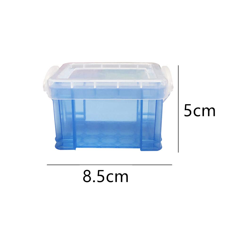 6 Pack Small Plastic Storage Boxes with Lids, Mini Organiser Boxes
