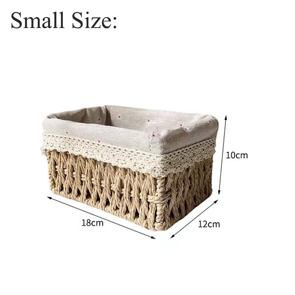 Seagrass Set of 3 Rectangular Storage Baskets (Daisy Style)