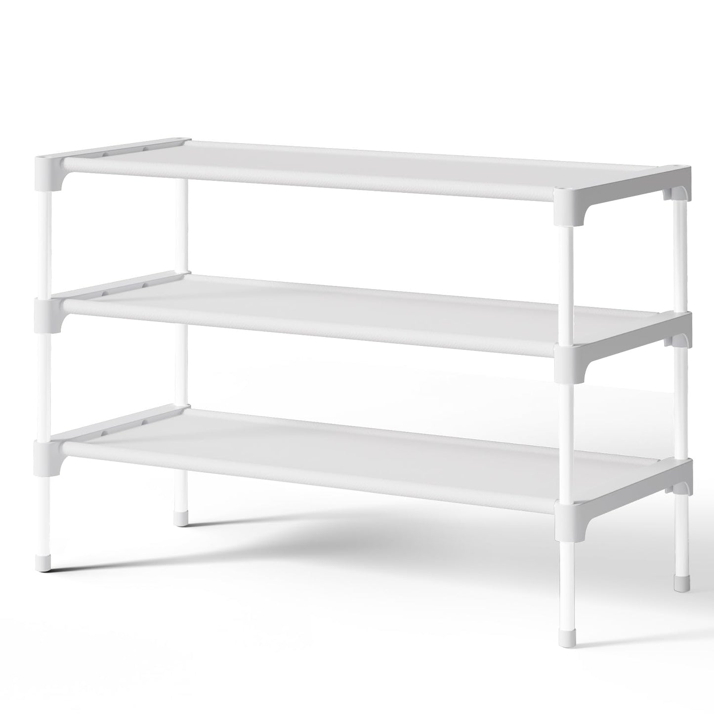 Kitsure Premium Non-Woven Shoe Rack Shelf, 63 x 30 x 39 cm, White