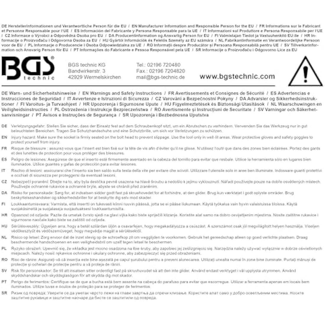 BGS 10708 | Socket, 12-point, deep | 6.3 mm (1/4") Drive | 8 mm