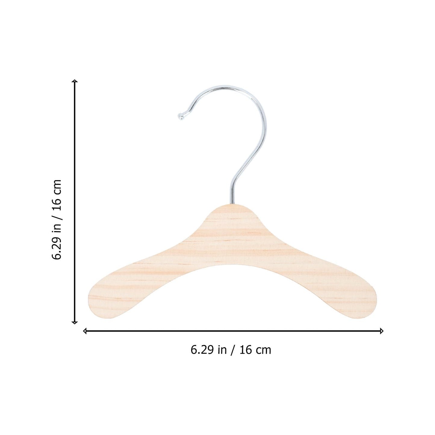 Tomaibaby Pet Dog Clothes Hanger: Solid Wood Mini HangerSS - 10PCS Non Slip Baby Coat Hangers - Clothing Rackfor Pet Dogs, Cats, Babies