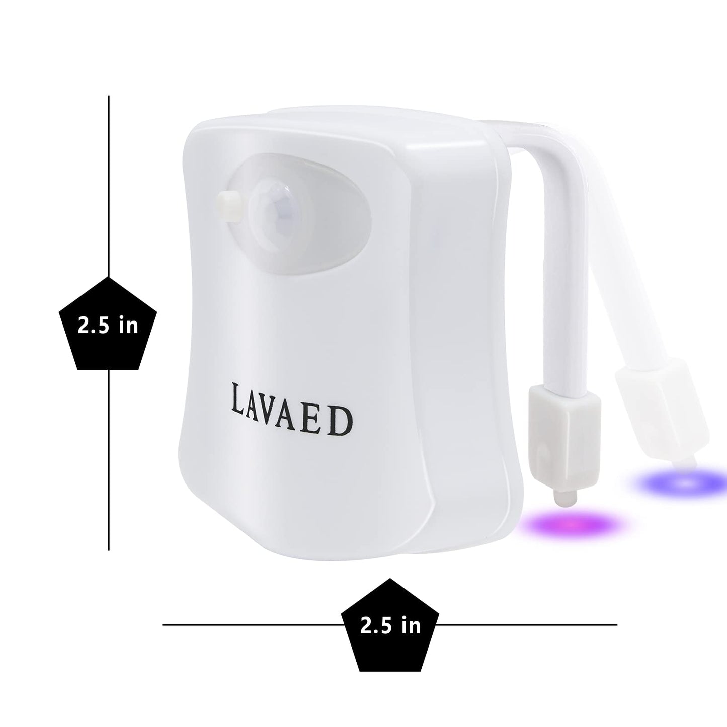 LAVAED Motion Sensor Toilet Night Light,8 Colors Changing Body Motion Sensor Toilet Bowl Seat Lamp for Bathroom (1 Pack)