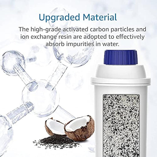 Aiitomg 10PCS Coffee Machine Water Filter for DeLonghi DLSC002 Water Filter for De'Longhi ECAM, ETAM, EC, BC Series