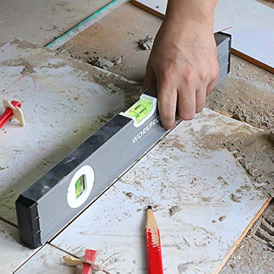 WORKPRO 3-Piece Spirit Level Set(9", 16", 24"), W002900A , Grey