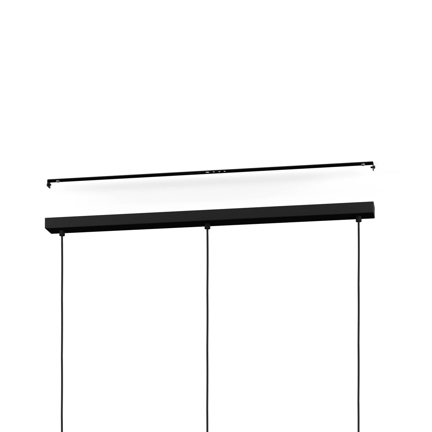 Eglo Straiton Black Steel Modern Geometric 3 Light Pendant