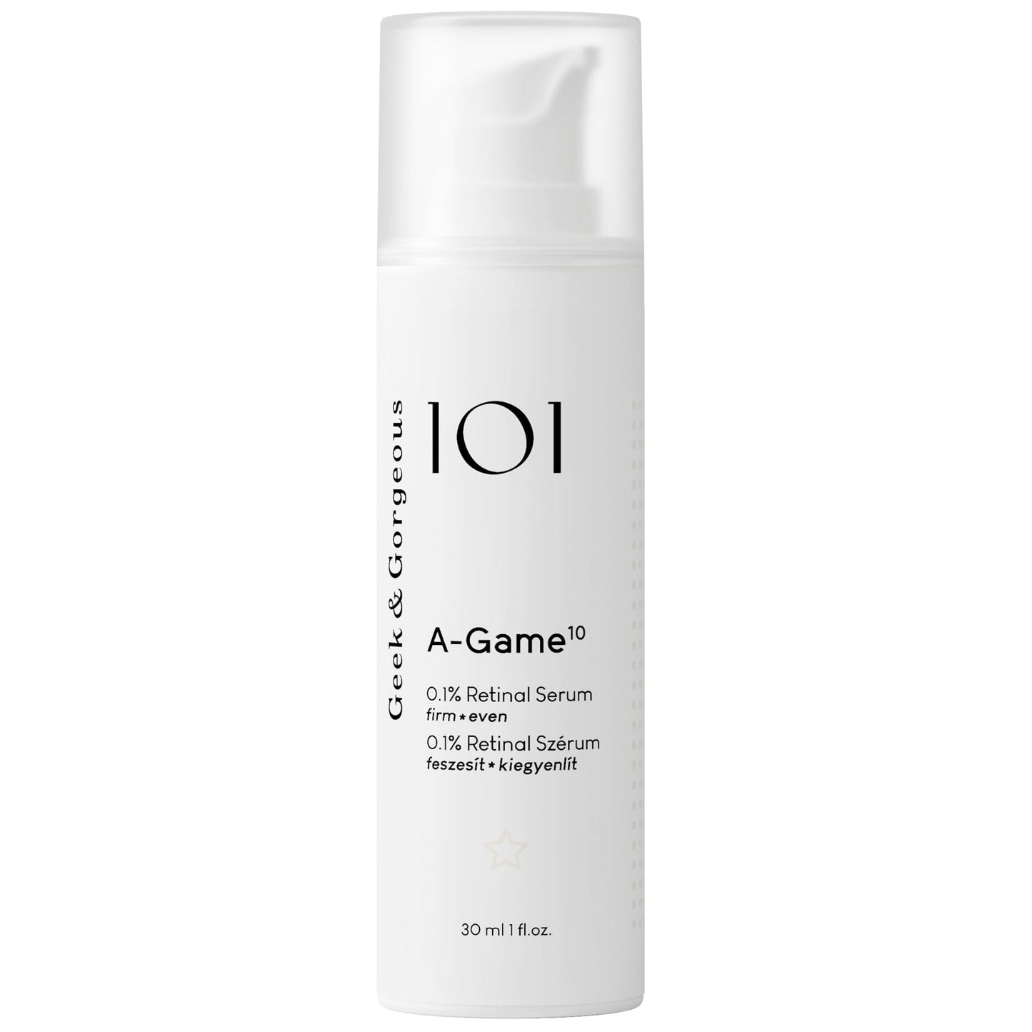 Geek & Gorgeous A-Game 10 0.1% Retinal Serum ? High-Strength, Silky, Lightweight Anti-Aging Care for All Skin Types, Especially Oily & Combination,