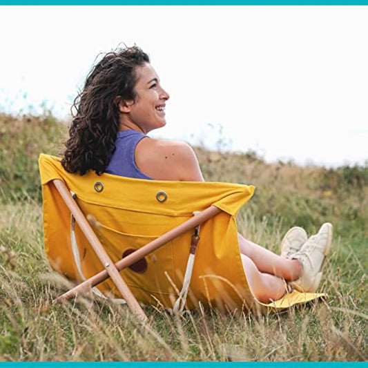 Letssunsit Sunsit - Park & Beach Blanket Chair. Foldable Lounger, Lightweight & Practical - Great Present/Gift - Trendy Foldable Chair - Sunbed - Garden & Park - 100% Cotton Mat