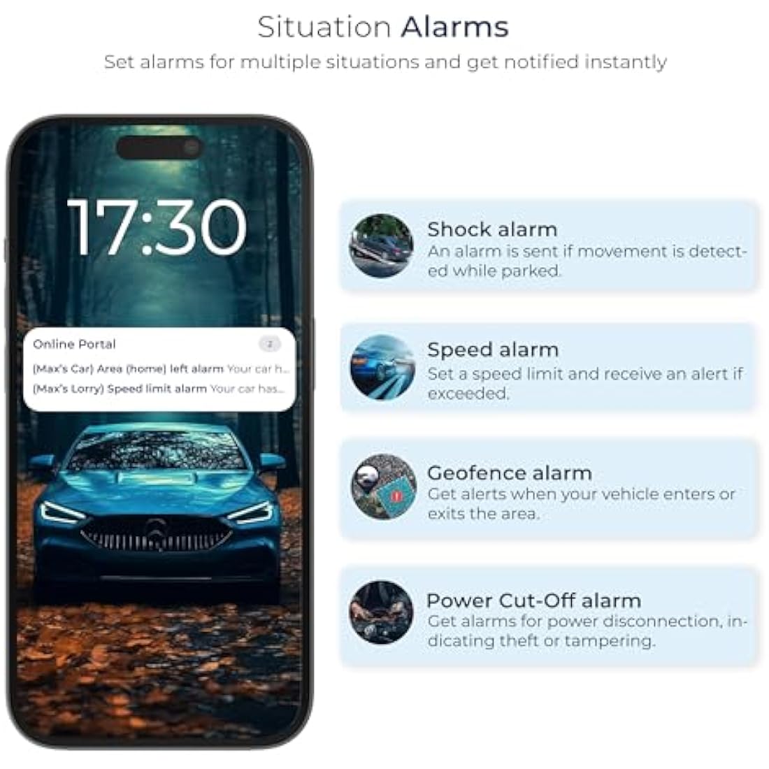 Salind 01 4G - GPS Tracker for Cars, Motorcycles and Other Vehicles - Direct Connection to Battery - UK & Worldwide Real Time Tracking, Route Memory System and Alarms - Wire Length 1.06m