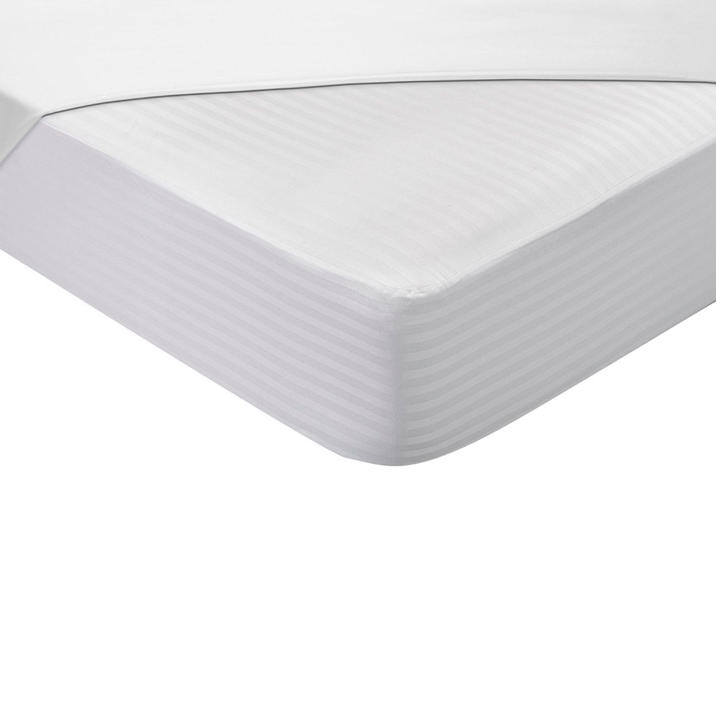 Pikolin Home – Ticking Mattress Protector, 100% Cotton, white, Lit 180-180 x 190/200 cm