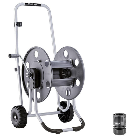 Claber 8891 Metal 60 Trolley, Black/Orange/Grey