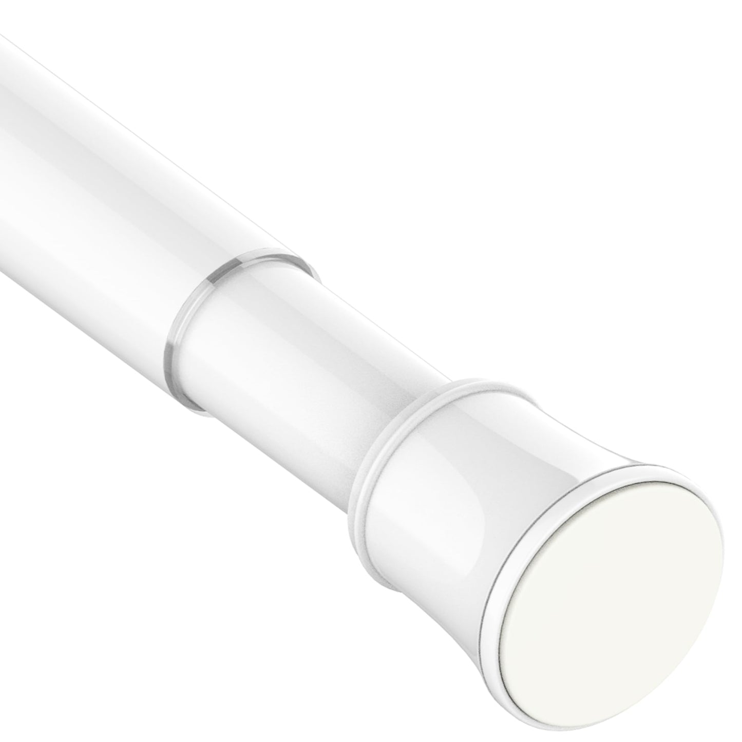 Extendable Curtain Tension Pole No Drill Telescopic Shower Curtain Pole Adjustable Shower Curtain Rail for Eyelet Curtains, Bathroom, Bedroom