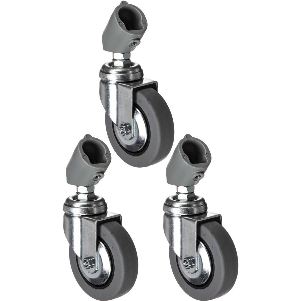Manfrotto 80mm Wheel without Brakes and Adapter for Legs (Pack of 3)