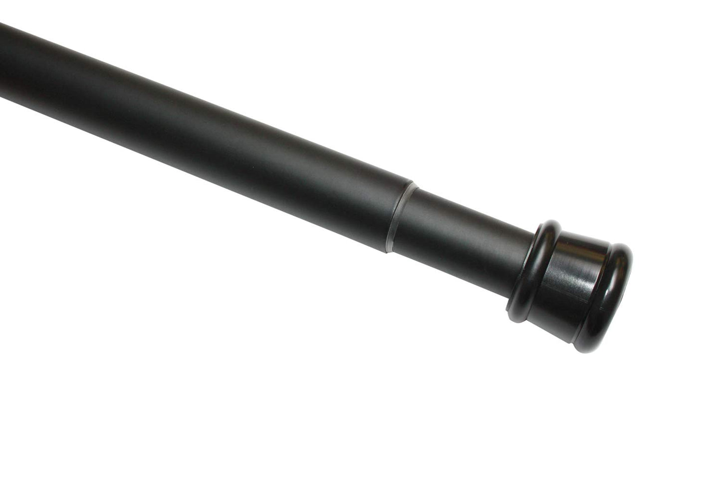 GARDINIA Tension Rod, Metal Rod, Extendable, Curtain Pole without Drilling or Screwing Required, Diameter 23/26 mm, Length 90-140 cm, Matte Black