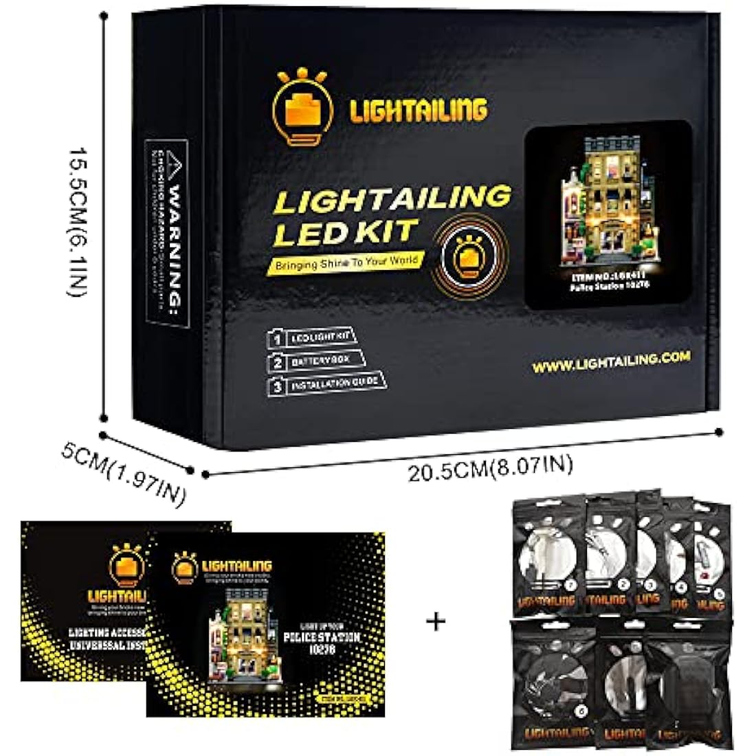 Lightailing Light Set For (Creator Expert Police Station) Building Blocks Model - Led Light kit Compatible With Lego 10278(NOT Included The Model)