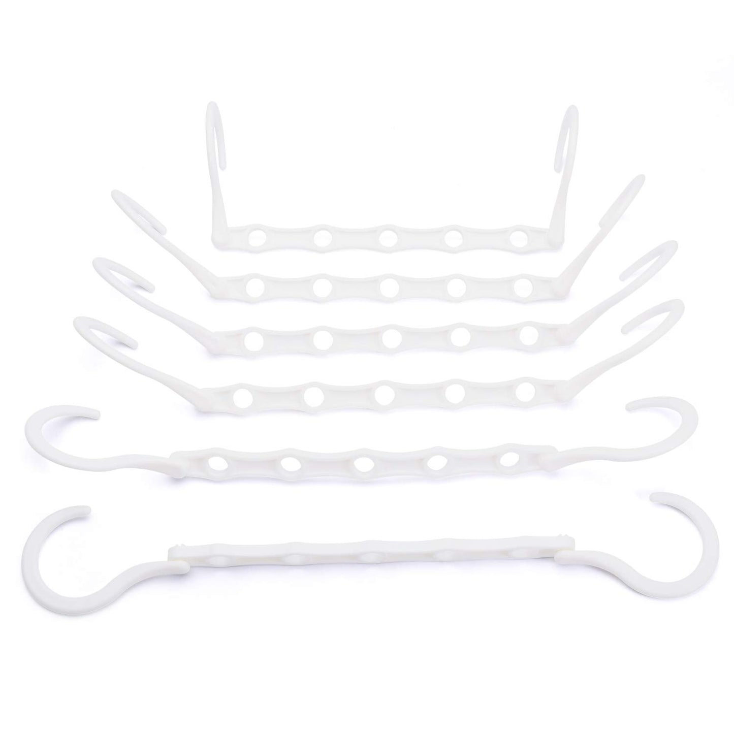 HOUSE DAY Space Saving Hangers 10 Pack, White Magic Hanger Hooks