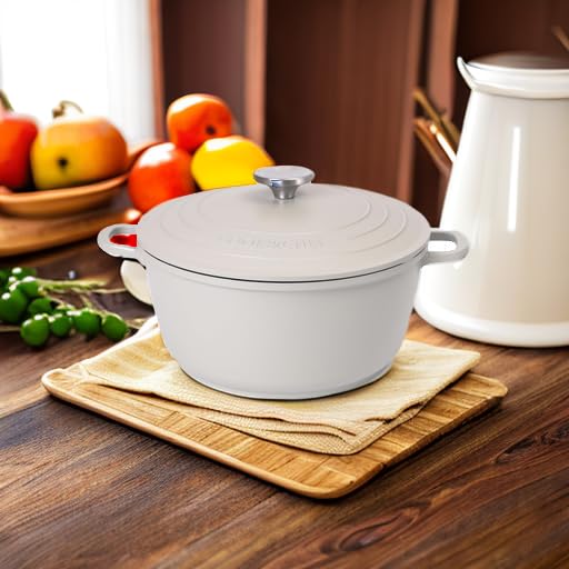 Casserole Dishes with Lid Oven Proof Non Stick Deep Dutch Oven Induction Cooking Pot Oven Safe Aluminium Stockpot 4L, 24cm, Grey by Nuovva