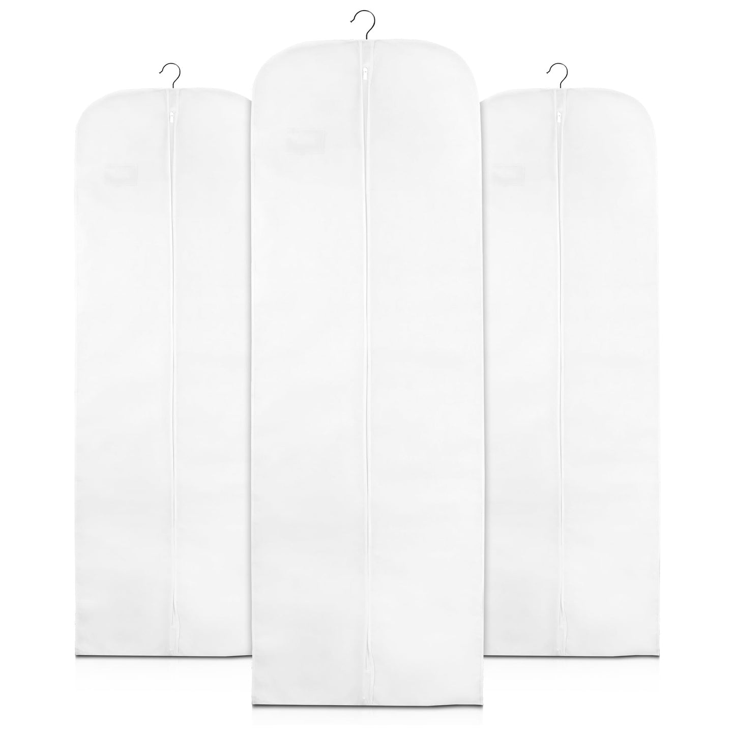 Wedcova Dress Bag | Hanging Garment Bags | Full Length Travel Covers | Wedding Long Clothes Storage Cover with Zipper for Women | 72 Inch (182cm)