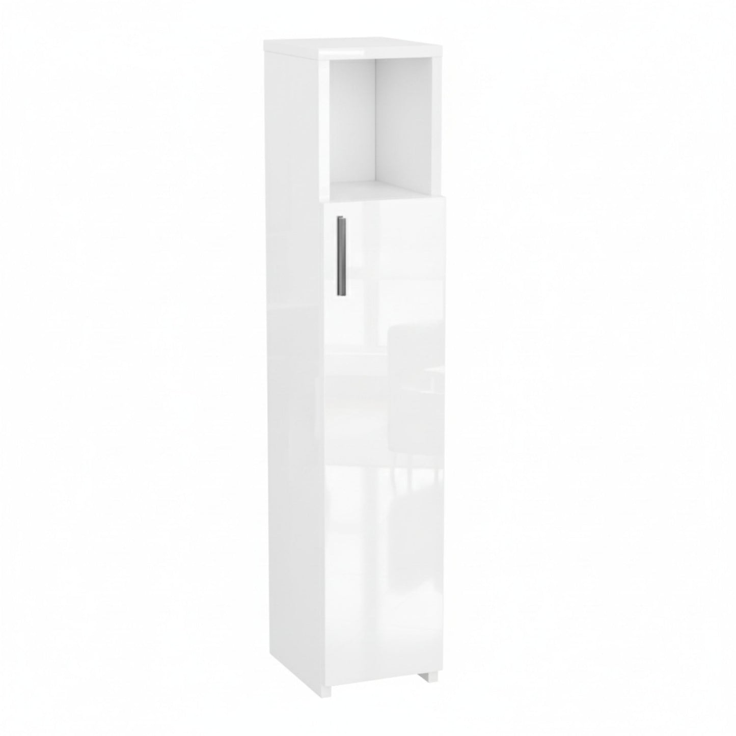 ComfortCove Slim Bathroom Cabinet, Tall Bathroom Cabinet, Gloss White