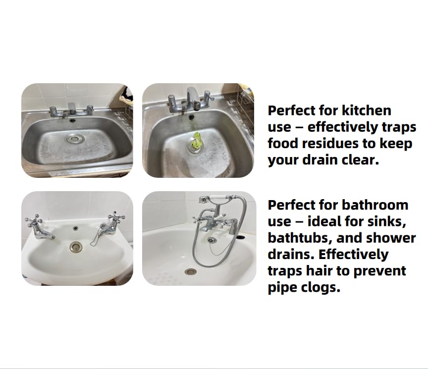 TO EVERYWHERE Stainless Steel Kitchen Sink Strainer Plug, Standard Strainer Drain Protector Hair/Food Catcher for Bathroom, Kitchen, Shower