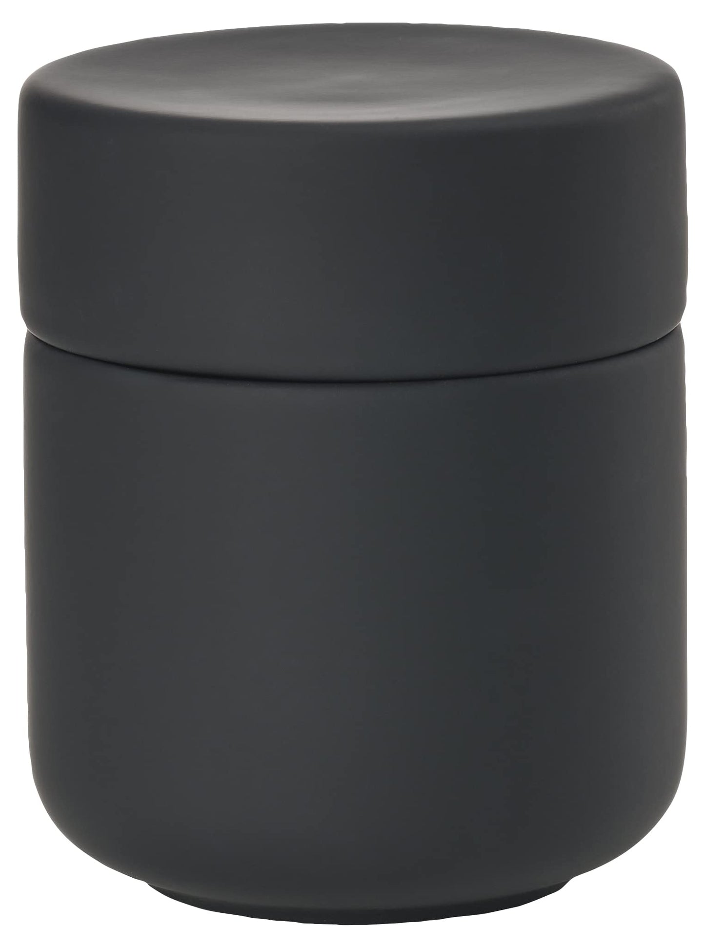 Zone Denmark Ume Storage Jar with Lid, Bathroom Organiser for Cotton Pads, Makeup and Accessories, Stoneware Soft Touch Finish, ? 8.3 cm H 10.3 cm,
