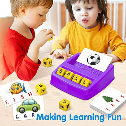 HahaGift Kids Toys Age 3 4 5 Year Old Boys Girls Gifts,Match Spelling Letter Learning Games for 3-6 Year Olds Educational Toys Flash Card for Toddler Age 2-4 Birthaday Gifts for 3 4 5 Year Old Girl