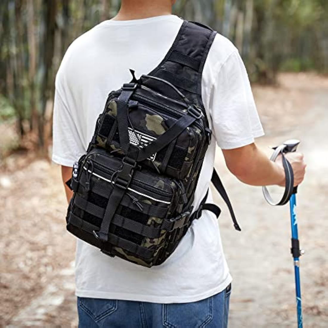 G4Free Tactical Sling Backpack Big Molle EDC Range Bag Pack Assault Military Shoulder Rucksack One Strap Daypack
