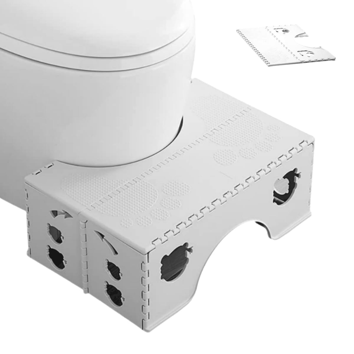 Little Bean Foldable Toilet Potty Stool for Adults And Kids 18cm Healthy Squatting Posture Poop Stool Bathroom Anti-Slip Toilet Assistance Step Stool