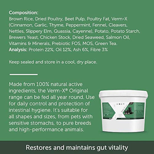 Verm-X All Natural Treats for Dogs. Supports Intestinal Hygiene. Vet Approved. UFAS Assured. Restores and Maintains Gut Vitality. Wormwood Free Recipe.