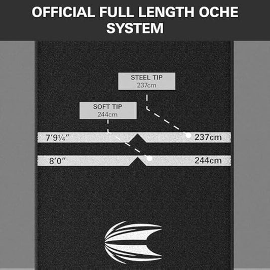 TARGET Darts Dart Mat - World Champions/INK/Mod | Dart Oche Mat with Soft Tip and Steel Tip Throw Line Distances | Non Slip Carpet Mats for Floor and Dart Tips Protection | Darts Accessories UK