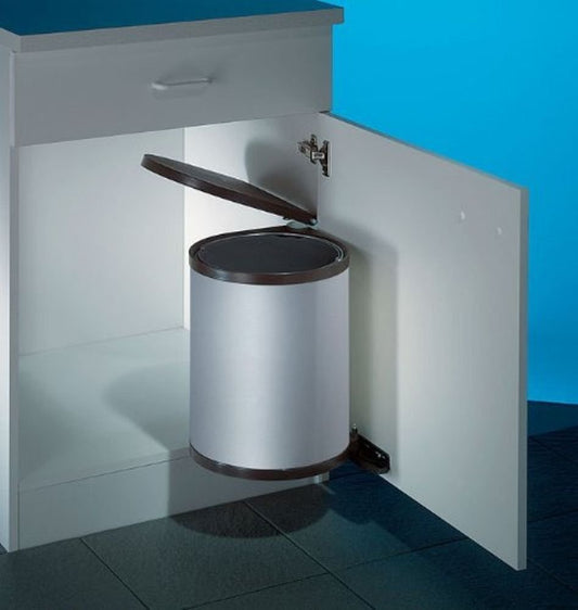 Britten & James Stainless Steel Cupboard Waste Bin with Lid for Kitchen 15 Litre