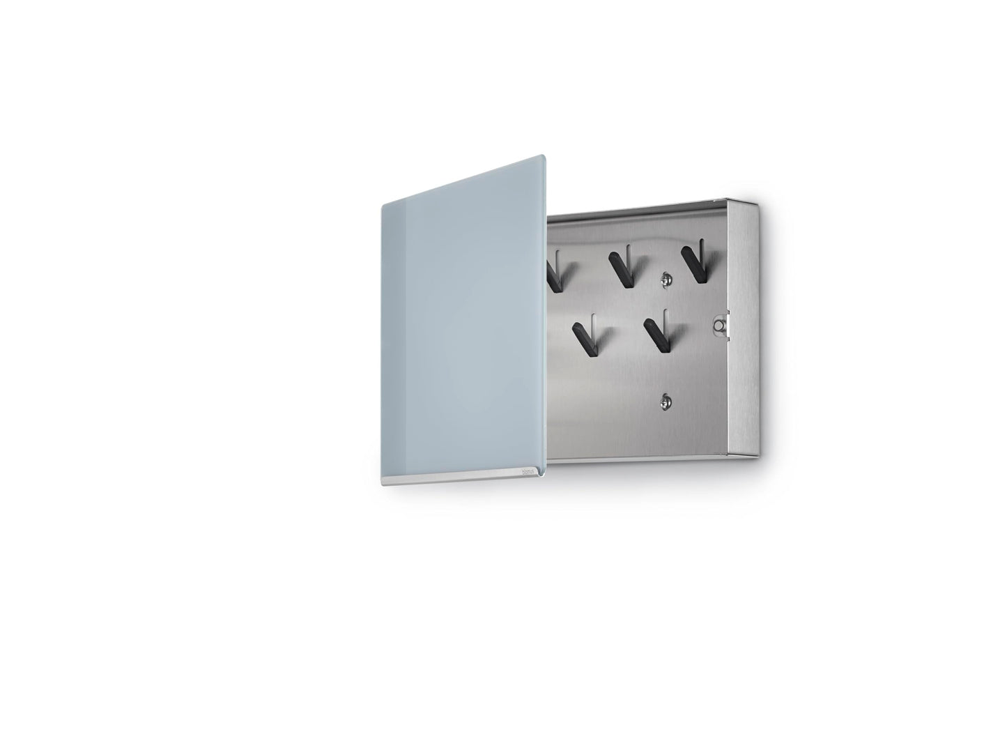 blomus Key Box/Glass Magnet Board, grey, sm, horizontal VELIO