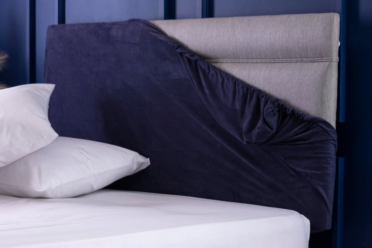 Belledorm Faux Suede Headboard Cover Wrap (Navy, Single)