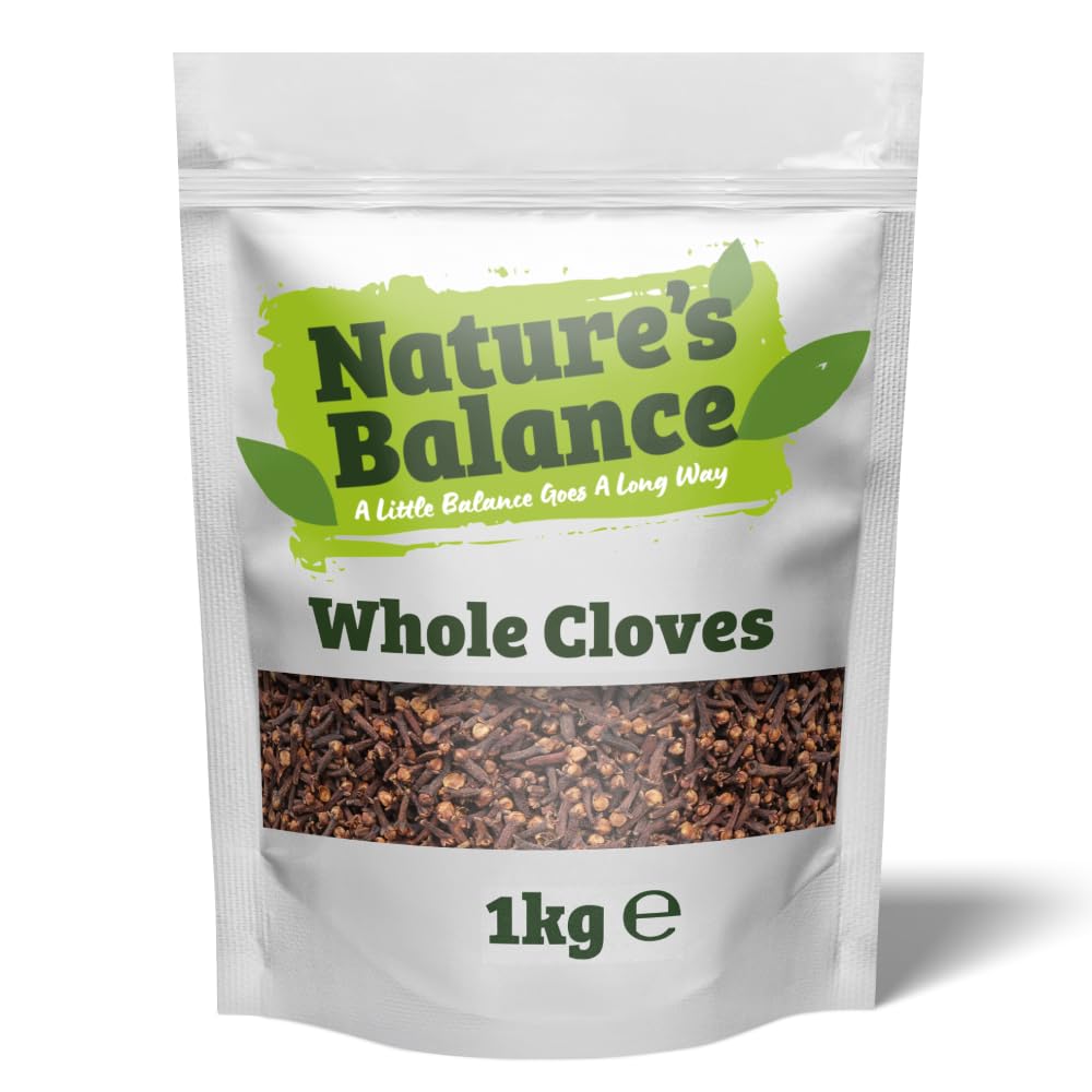 Nature?s Balance Whole Cloves 1kg Dried Clove Buds (Syzygium aromaticum) Sweet, Warm & Aromatic | Perfect for Curries, Baking, Mulled Wine, and Rice
