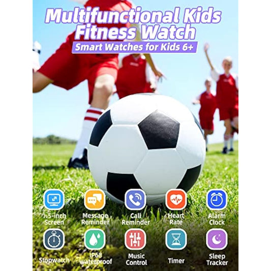 Slothcloud Kids Smart Watch for Boys Girls,IP68 Waterproof Fitness Activity Tracker Watch,Heart Rate Sleep Monitor,8 Sport Modes,Pedometers,Calories Counter,Alarm Clock,Kids Gifts Teens 5+ (Pruple)