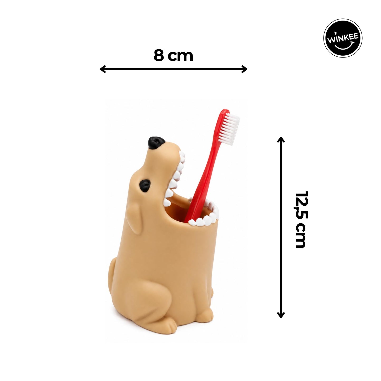 Winkee - Animal Toothbrush Holder Dog | Practical, Hygienic & Versatile | Individual Toothbrush Holder for Children