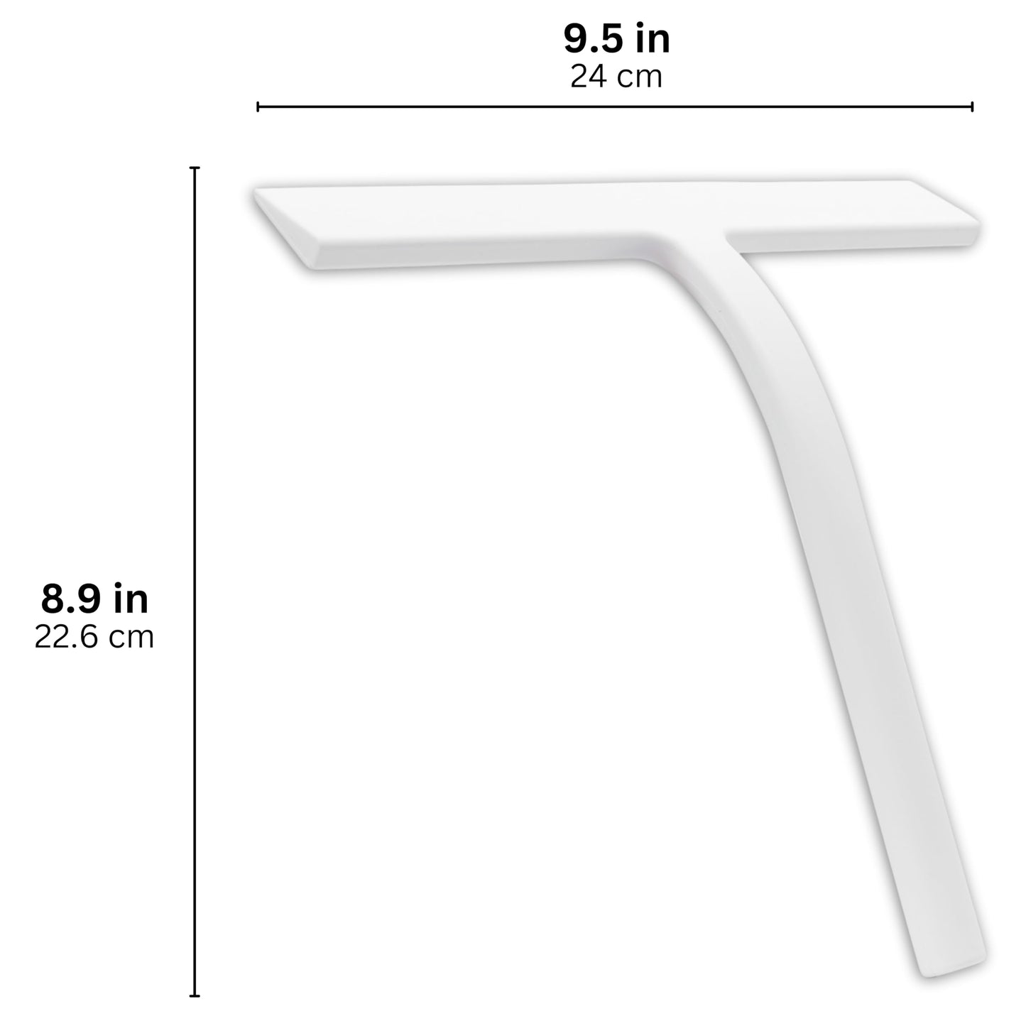 Yew Design 23 cm Squeegee Set with Over Wall Hanger, Suction Cup, and Hook, Glass Cleaning Squeegee for Shower Doors, Windows, Glass Doors, Bathrooms