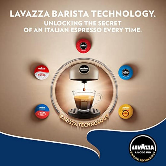 Lavazza, A Modo Mio Jolie & Milk EVO Coffee Machine Made from 33% Recycled Plastic, with Integrated Milk Frother and Removable Grid, Compatible with A Modo Mio Pods, 1250 W, 220–240 V, 50–60 Hz, White